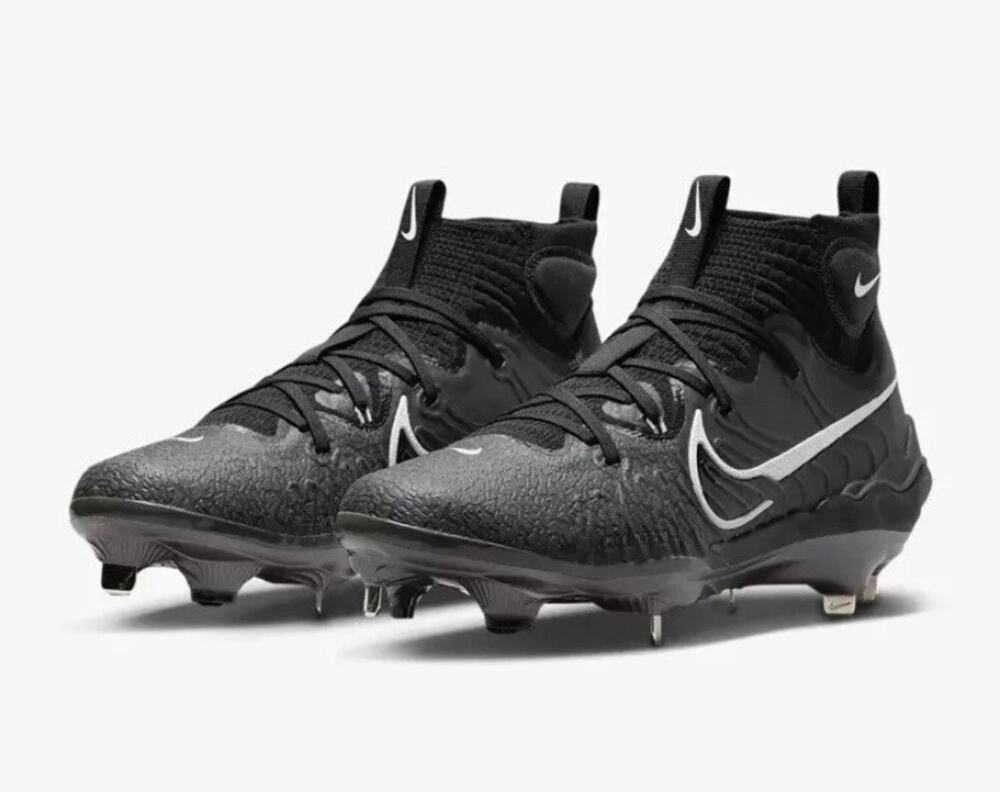 Nike Black Grey Nike Alpha Huarache NXT Metal Baseball Cleats, Sz 7.5 -- NWOB